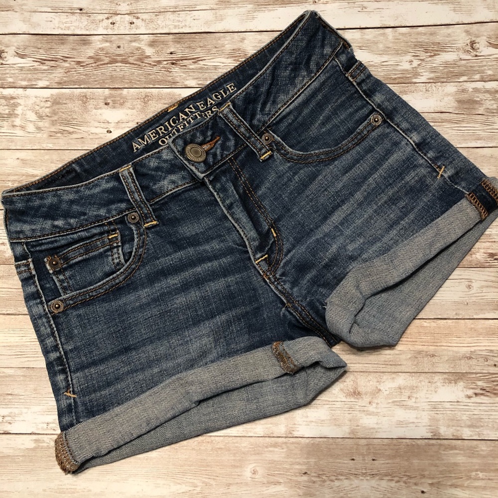3 for $15 American eagle super stretch shorties 0